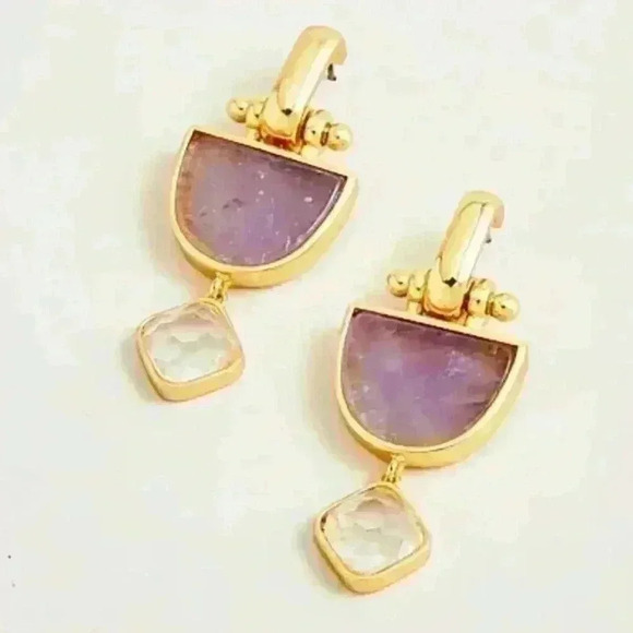 J Crew Goblet Stone Drop Earrings in Multicolor - Picture 1 of 2